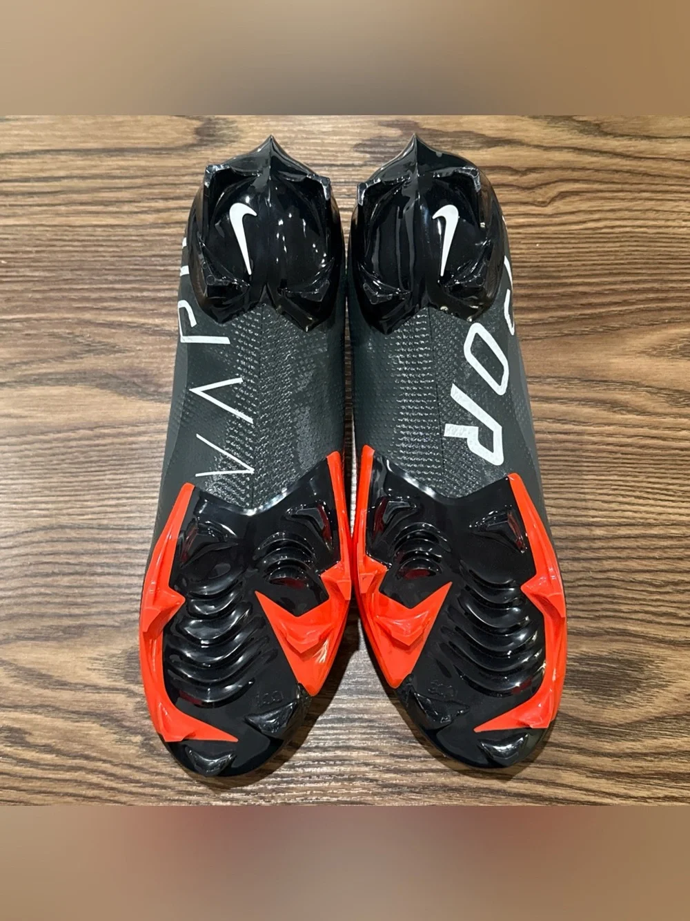 Size 12.5 Nike Vapor Edge Pro 360 Orange Black White Football Cleats DV0778-004
